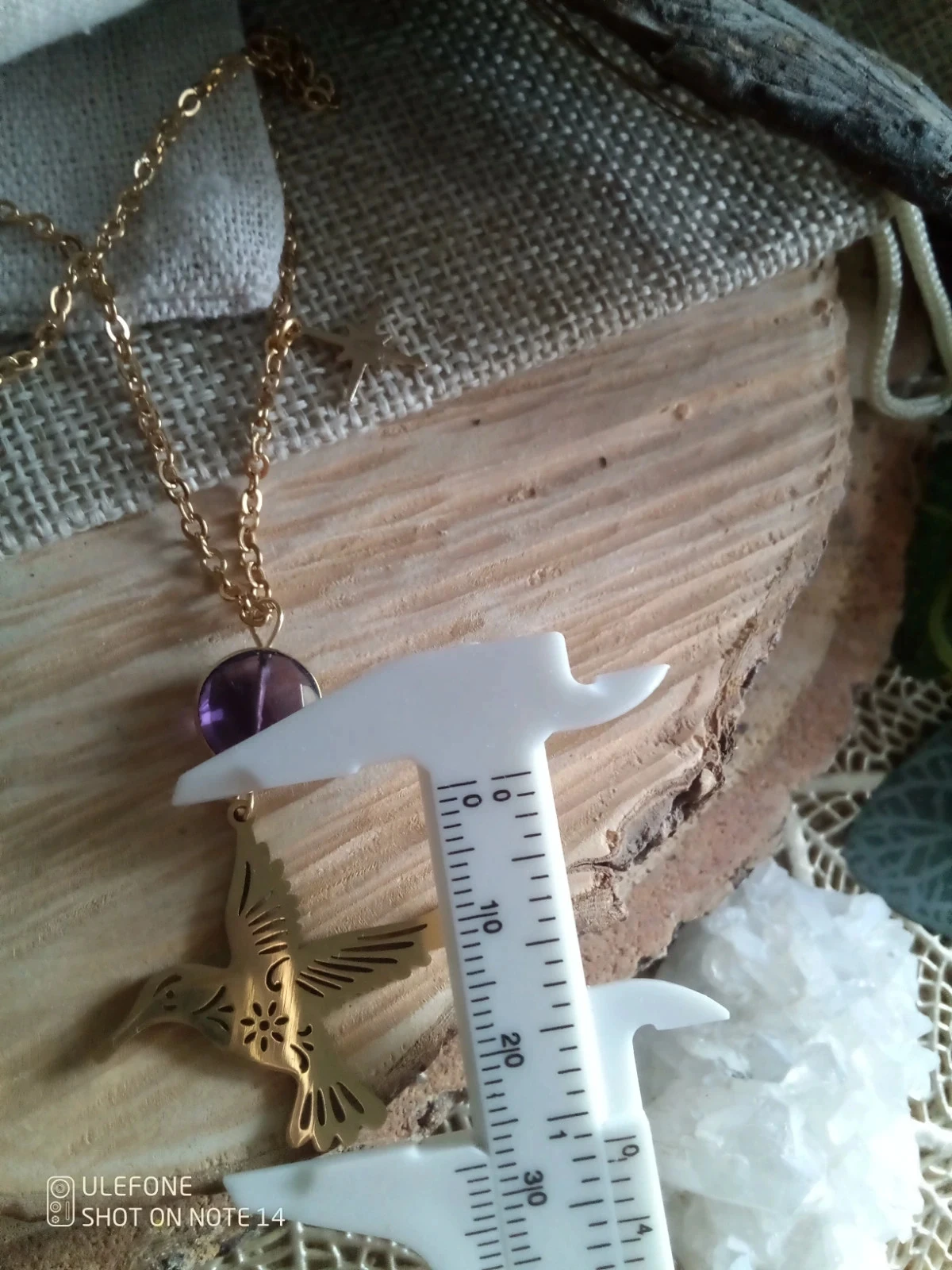 Collier améthyste et colibri + étoile du Nord – photo 4